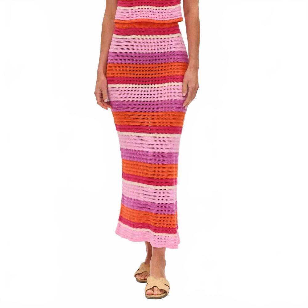 NEW SIX/FIFTY sienna knit skirt in pink